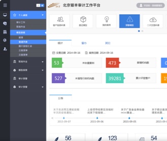 銀豐新融公司銀行監(jiān)控審計管理平臺軟件界面設計